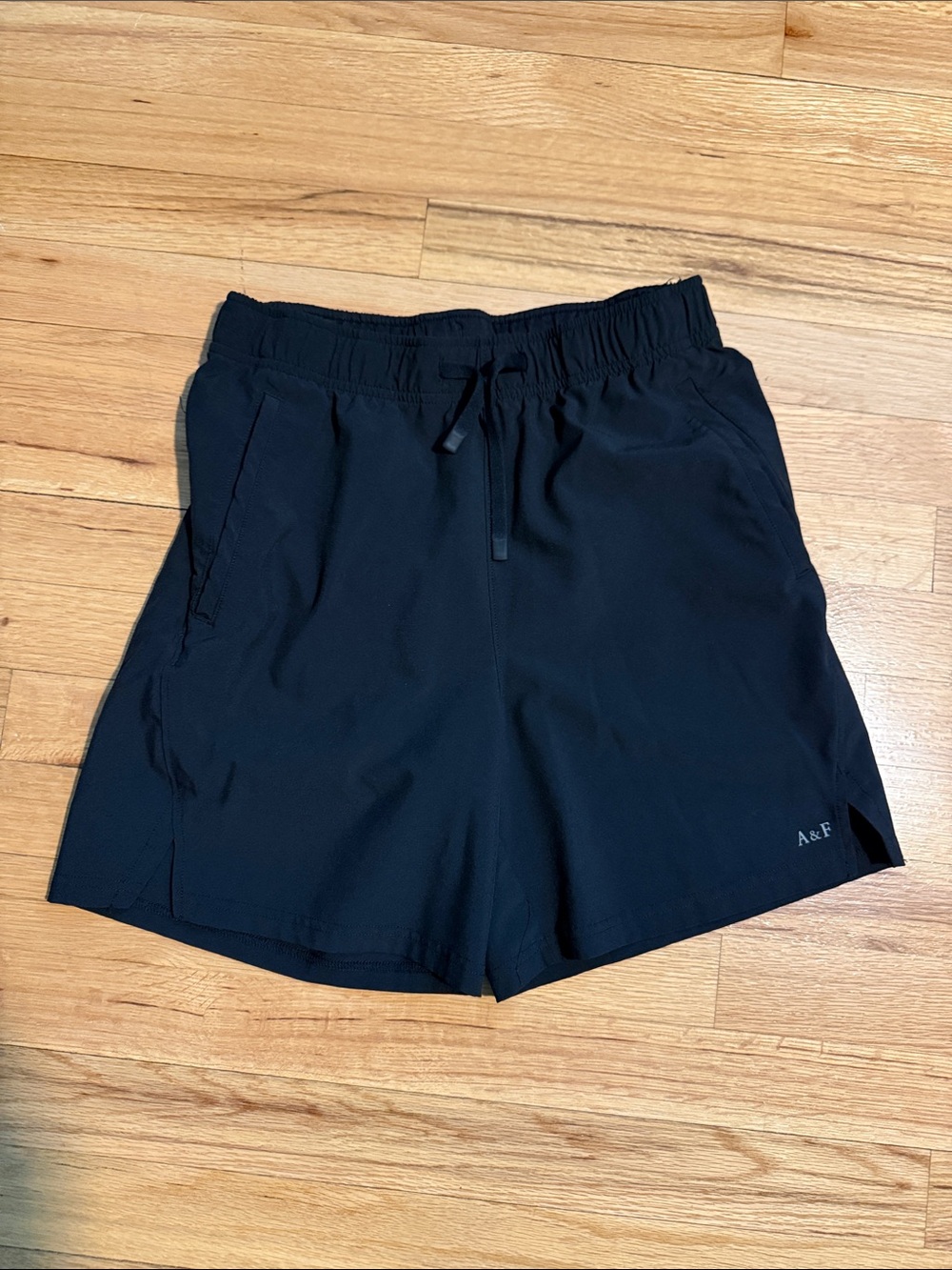 Abercrombie Kids Boys Black Performance Drawstring Shorts